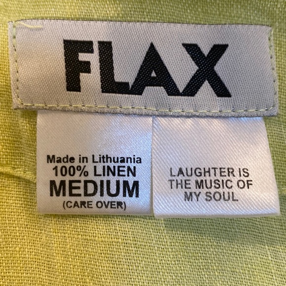 FLAX Lightweight Linen Jacket / Cover Up in Size Medium - Picture 5 of 6